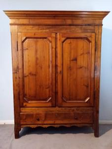 Antique Italian Larch Fir Pine Armoire (16).jpg